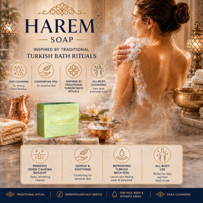 Turkish Hammam Soap Bar, Handmade Olive Oil Face & Body Soap - 3
