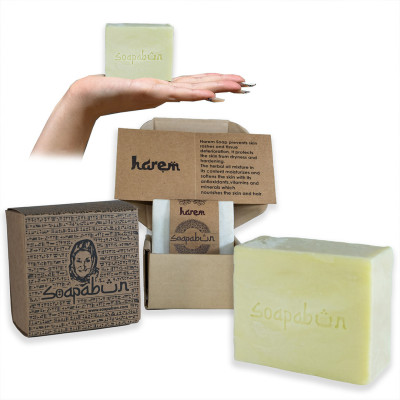 Turkish Hammam Soap Bar, Handmade Olive Oil Face & Body Soap - 1